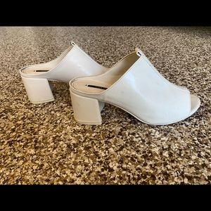 Zara White Mules